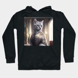 Royal Silver Bengal Cat Hoodie